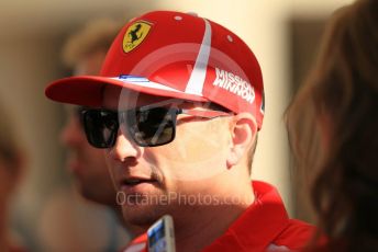 World © Octane Photographic Ltd. Formula 1 –  Abu Dhabi GP - Paddock. Scuderia Ferrari SF71-H – Kimi Raikkonen. Yas Marina Circuit, Abu Dhabi. Thursday 22nd November 2018.