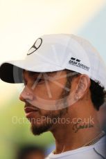 World © Octane Photographic Ltd. Formula 1 –  Abu Dhabi GP - Paddock. Mercedes AMG Petronas Motorsport AMG F1 W09 EQ Power+ - Lewis Hamilton. Yas Marina Circuit, Abu Dhabi. Thursday 22nd November 2018.