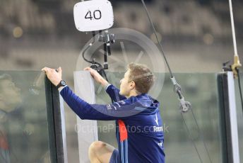 World © Octane Photographic Ltd. Formula 1 –  Abu Dhabi GP - Track Walk. Williams Martini Racing FW41 – Sergey Sirotkin. Yas Marina Circuit, Abu Dhabi. Thursday 22nd November 2018.