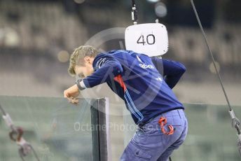 World © Octane Photographic Ltd. Formula 1 –  Abu Dhabi GP - Track Walk. Williams Martini Racing FW41 – Sergey Sirotkin. Yas Marina Circuit, Abu Dhabi. Thursday 22nd November 2018.