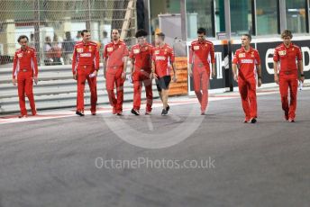 World © Octane Photographic Ltd. Formula 1 –  Abu Dhabi GP - Track Walk. Scuderia Ferrari SF71-H – Sebastian Vettel. Yas Marina Circuit, Abu Dhabi. Thursday 22nd November 2018.