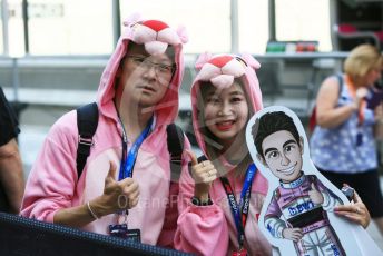 World © Octane Photographic Ltd. Formula 1 –  Abu Dhabi GP - Paddock. Racing Point Force India fans "The Pink Panthers". Yas Marina Circuit, Abu Dhabi. Thursday 22nd November 2018.