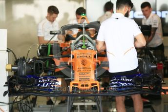 World © Octane Photographic Ltd. Formula 1 –  Abu Dhabi GP - Paddock. McLaren MCL33. Yas Marina Circuit, Abu Dhabi. Thursday 22nd November 2018.