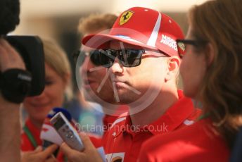 World © Octane Photographic Ltd. Formula 1 –  Abu Dhabi GP - Paddock. Scuderia Ferrari SF71-H – Kimi Raikkonen. Yas Marina Circuit, Abu Dhabi. Thursday 22nd November 2018.