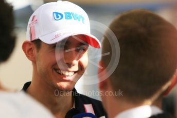 World © Octane Photographic Ltd. Formula 1 –  Abu Dhabi GP - Paddock. Racing Point Force India VJM11 - Esteban Ocon. Yas Marina Circuit, Abu Dhabi. Thursday 22nd November 2018.