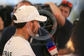 World © Octane Photographic Ltd. Formula 1 –  Abu Dhabi GP - Paddock. Mercedes AMG Petronas Motorsport AMG F1 W09 EQ Power+ - Lewis Hamilton. Yas Marina Circuit, Abu Dhabi. Thursday 22nd November 2018.