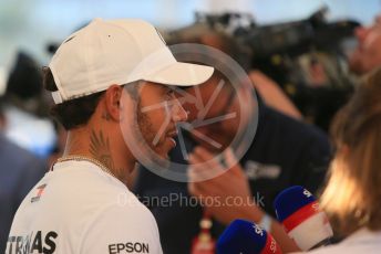 World © Octane Photographic Ltd. Formula 1 –  Abu Dhabi GP - Paddock. Mercedes AMG Petronas Motorsport AMG F1 W09 EQ Power+ - Lewis Hamilton. Yas Marina Circuit, Abu Dhabi. Thursday 22nd November 2018.
