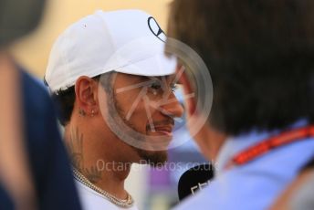 World © Octane Photographic Ltd. Formula 1 –  Abu Dhabi GP - Paddock. Mercedes AMG Petronas Motorsport AMG F1 W09 EQ Power+ - Lewis Hamilton. Yas Marina Circuit, Abu Dhabi. Thursday 22nd November 2018.