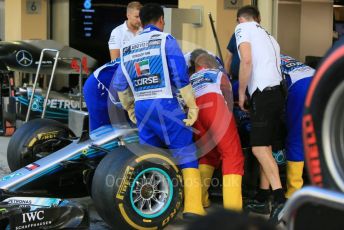 World © Octane Photographic Ltd. Formula 1 –  Abu Dhabi GP - Pit Lane. Mercedes AMG Petronas Motorsport AMG F1 W09 EQ Power+ - Practice extraction. Yas Marina Circuit, Abu Dhabi. Thursday 22nd November 2018.