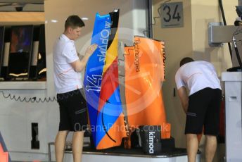 World © Octane Photographic Ltd. Formula 1 –  Abu Dhabi GP - Pit Lane. McLaren MCL33 – Fernando Alonso. Yas Marina Circuit, Abu Dhabi. Thursday 22nd November 2018.