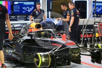 World © Octane Photographic Ltd. Formula 1 –  Abu Dhabi GP - Pit Lane. Aston Martin Red Bull Racing TAG Heuer RB14. Yas Marina Circuit, Abu Dhabi. Thursday 22nd November 2018.