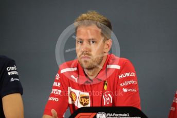 World © Octane Photographic Ltd. Formula 1 – Abu Dhabi GP - FIA Drivers’ Press Conference. Scuderia Ferrari – Sebastian Vettel. Yas Marina Circuit, Abu Dhabi. Thursday 22nd November 2018.