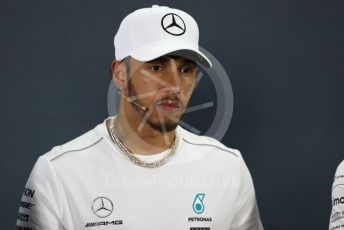 World © Octane Photographic Ltd. Formula 1 – Abu Dhabi GP - FIA Drivers’ Press Conference. Mercedes AMG Petronas Motorsport - Lewis Hamilton. Yas Marina Circuit, Abu Dhabi. Thursday 22nd November 2018.