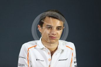 World © Octane Photographic Ltd. Formula 1 – Abu Dhabi GP - FIA Drivers’ Press Conference. Lando Norris - 2019 McLaren Driver. Yas Marina Circuit, Abu Dhabi. Thursday 22nd November 2018.