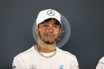 World © Octane Photographic Ltd. Formula 1 – Abu Dhabi GP - FIA Drivers’ Press Conference. Mercedes AMG Petronas Motorsport - Lewis Hamilton. Yas Marina Circuit, Abu Dhabi. Thursday 22nd November 2018.