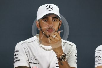 World © Octane Photographic Ltd. Formula 1 – Abu Dhabi GP - FIA Drivers’ Press Conference. Mercedes AMG Petronas Motorsport - Lewis Hamilton. Yas Marina Circuit, Abu Dhabi. Thursday 22nd November 2018.