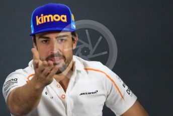 World © Octane Photographic Ltd. Formula 1 – Abu Dhabi GP - FIA Drivers’ Press Conference. McLaren – Fernando Alonso. Yas Marina Circuit, Abu Dhabi. Thursday 22nd November 2018.