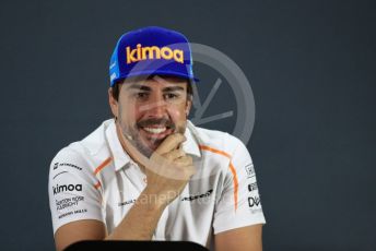 World © Octane Photographic Ltd. Formula 1 – Abu Dhabi GP - FIA Drivers’ Press Conference. McLaren – Fernando Alonso. Yas Marina Circuit, Abu Dhabi. Thursday 22nd November 2018.