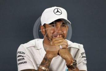 World © Octane Photographic Ltd. Formula 1 – Abu Dhabi GP - FIA Drivers’ Press Conference. Mercedes AMG Petronas Motorsport - Lewis Hamilton. Yas Marina Circuit, Abu Dhabi. Thursday 22nd November 2018.