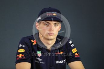 World © Octane Photographic Ltd. Formula 1 – Abu Dhabi GP - FIA Drivers’ Press Conference. Aston Martin Red Bull Racing TAG Heuer  – Max Verstappen. Yas Marina Circuit, Abu Dhabi. Thursday 22nd November 2018.