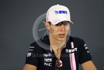 World © Octane Photographic Ltd. Formula 1 – Abu Dhabi GP - FIA Drivers’ Press Conference. Racing Point Force India - Esteban Ocon. Yas Marina Circuit, Abu Dhabi. Thursday 22nd November 2018.