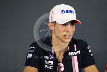 World © Octane Photographic Ltd. Formula 1 – Abu Dhabi GP - FIA Drivers’ Press Conference. Racing Point Force India - Esteban Ocon. Yas Marina Circuit, Abu Dhabi. Thursday 22nd November 2018.