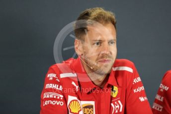 World © Octane Photographic Ltd. Formula 1 – Abu Dhabi GP - FIA Drivers’ Press Conference. Scuderia Ferrari – Sebastian Vettel. Yas Marina Circuit, Abu Dhabi. Thursday 22nd November 2018.