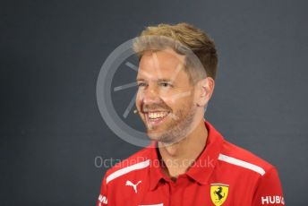 World © Octane Photographic Ltd. Formula 1 – Abu Dhabi GP - FIA Drivers’ Press Conference. Scuderia Ferrari – Sebastian Vettel. Yas Marina Circuit, Abu Dhabi. Thursday 22nd November 2018.