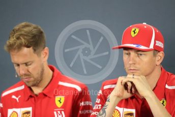 World © Octane Photographic Ltd. Formula 1 – Abu Dhabi GP - FIA Drivers’ Press Conference. Scuderia Ferrari – Sebastian Vettel and Kimi Raikkonen. Yas Marina Circuit, Abu Dhabi. Thursday 22nd November 2018.