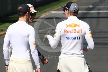 World © Octane Photographic Ltd. Formula 1 – Australian GP - Class of 2018. Aston Martin Red Bull Racing TAG Heuer RB14 – Max Verstappen, Scuderia Toro Rosso STR13 – Pierre Gasly and McLaren MCL33 – Stoffel Vandoorne. Albert Park, Melbourne, Australia. Sunday 25th March 2018.