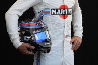 World © Octane Photographic Ltd. Formula 1 – Australian GP - Driver Photo Call. Williams Martini Racing FW41 – Lance Stroll. Albert Park, Melbourne, Australia. Thursday 22nd March 2018.