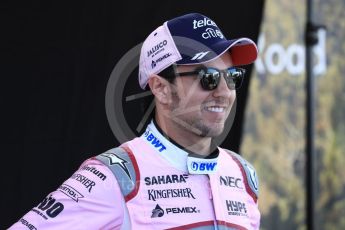 World © Octane Photographic Ltd. Formula 1 – Australian GP - Driver Photo Call. Sahara Force India VJM11 - Sergio Perez. Albert Park, Melbourne, Australia. Thursday 22nd March 2018.