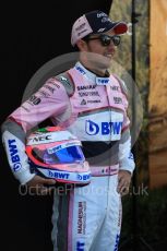 World © Octane Photographic Ltd. Formula 1 – Australian GP - Driver Photo Call. Sahara Force India VJM11 - Sergio Perez. Albert Park, Melbourne, Australia. Thursday 22ndMarch 2018.