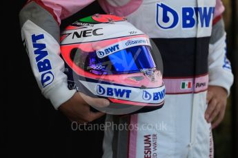 World © Octane Photographic Ltd. Formula 1 – Australian GP - Driver Photo Call. Sahara Force India VJM11 - Sergio Perez. Albert Park, Melbourne, Australia. Thursday 22ndMarch 2018.