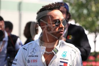 World © Octane Photographic Ltd. Formula 1 – Australian GP - Driver Photo Call. Mercedes AMG Petronas Motorsport AMG F1 W09 EQ Power+ - Lewis Hamilton. Albert Park, Melbourne, Australia. Thursday 22nd March 2018.