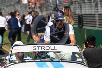 World © Octane Photographic Ltd. Formula 1 – Australian GP - Drivers’ Parade. Williams Martini Racing FW41 – Lance Stroll. Albert Park, Melbourne, Australia. Sunday 25th March 2018.