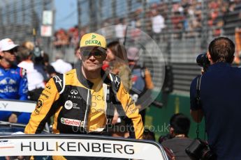 World © Octane Photographic Ltd. Formula 1 – Australian GP - Drivers’ Parade. Renault Sport F1 Team RS18 – Nico Hulkenberg. Albert Park, Melbourne, Australia. Sunday 25th March 2018.