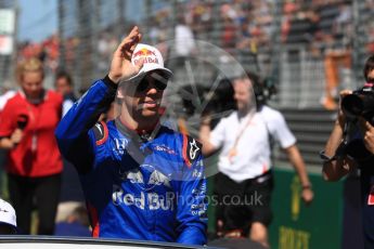 World © Octane Photographic Ltd. Formula 1 – Australian GP - Drivers’ Parade. Scuderia Toro Rosso STR13 – Pierre Gasly. Albert Park, Melbourne, Australia. Sunday 25th March 2018.