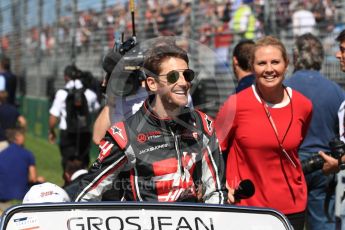 World © Octane Photographic Ltd. Formula 1 – Australian GP - Drivers’ Parade. Haas F1 Team VF-18 – Romain Grosjean. Albert Park, Melbourne, Australia. Sunday 25th March 2018.