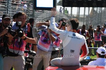 World © Octane Photographic Ltd. Formula 1 – Australian GP - Drivers’ Parade. Alfa Romeo Sauber F1 Team C37 – Charles Leclerc. Albert Park, Melbourne, Australia. Sunday 25th March 2018.