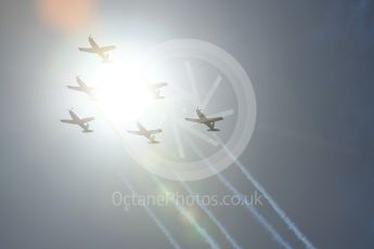 World © Octane Photographic Ltd. Formula 1 – Australian GP - Drivers’ Parade. Australian Air Force Aerobatic team - The Roulettes - Pilatus PC9/A. Albert Park, Melbourne, Australia. Sunday 25th March 2018.