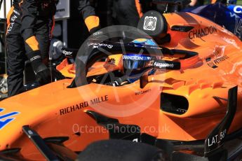World © Octane Photographic Ltd. Formula 1 – Australian GP - Grid. McLaren MCL33 – Fernando Alonso. Albert Park, Melbourne, Australia. Sunday 25th March 2018.