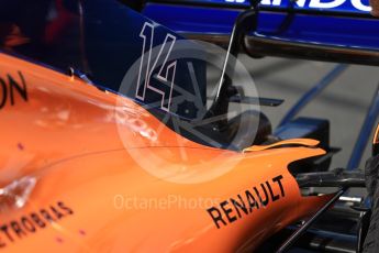 World © Octane Photographic Ltd. Formula 1 – Australian GP - Grid. McLaren MCL33 – Fernando Alonso. Albert Park, Melbourne, Australia. Sunday 25th March 2018.