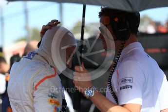 World © Octane Photographic Ltd. Formula 1 – Australian GP - Grid. McLaren MCL33 – Fernando Alonso. Albert Park, Melbourne, Australia. Sunday 25th March 2018.