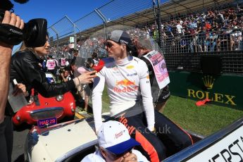 World © Octane Photographic Ltd. Formula 1 – Australian GP - Drivers’ Parade. Aston Martin Red Bull Racing TAG Heuer RB14 – Max Verstappen. Albert Park, Melbourne, Australia. Sunday 25th March 2018.