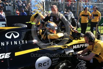 World © Octane Photographic Ltd. Formula 1 – Australian GP - Grid. Renault Sport F1 Team RS18 – Carlos Sainz. Albert Park, Melbourne, Australia. Sunday 25th March 2018.