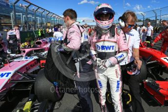 World © Octane Photographic Ltd. Formula 1 – Australian GP - Grid. Sahara Force India VJM11 - Sergio Perez. Albert Park, Melbourne, Australia. Sunday 25th March 2018.