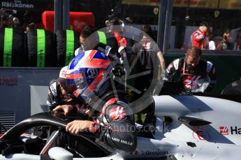 World © Octane Photographic Ltd. Formula 1 – Australian GP - Grid. Haas F1 Team VF-18 – Romain Grosjean. Albert Park, Melbourne, Australia. Sunday 25th March 2018.
