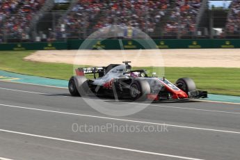 World © Octane Photographic Ltd. Formula 1 – Australian GP - Race. Haas F1 Team VF-18 – Romain Grosjean. Albert Park, Melbourne, Australia. Sunday 25th March 2018.