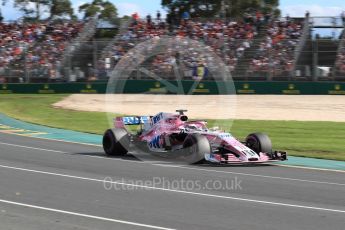World © Octane Photographic Ltd. Formula 1 – Australian GP - Race. Sahara Force India VJM11 - Sergio Perez. Albert Park, Melbourne, Australia. Sunday 25th March 2018.